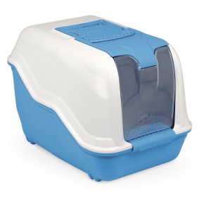 2er Sparpack XXL Katzentoilette NETTA MAXI weiss-blau 66...