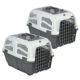 2er Sparpack Transportbox Hundebox Katzenbox SKUDO 1 OPEN