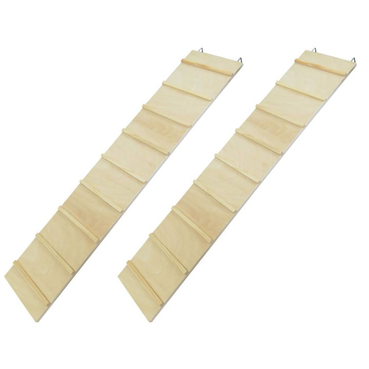 2er Sparpack Holzleiter Nagertreppe Nagerleiter WEGA 85 x 18 x 1 cm aus unbeh. Sperrholz (17,49 € pro 1 Stück)